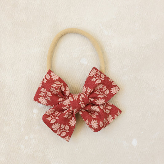 Explorer Bow Headband // Poinsettia
