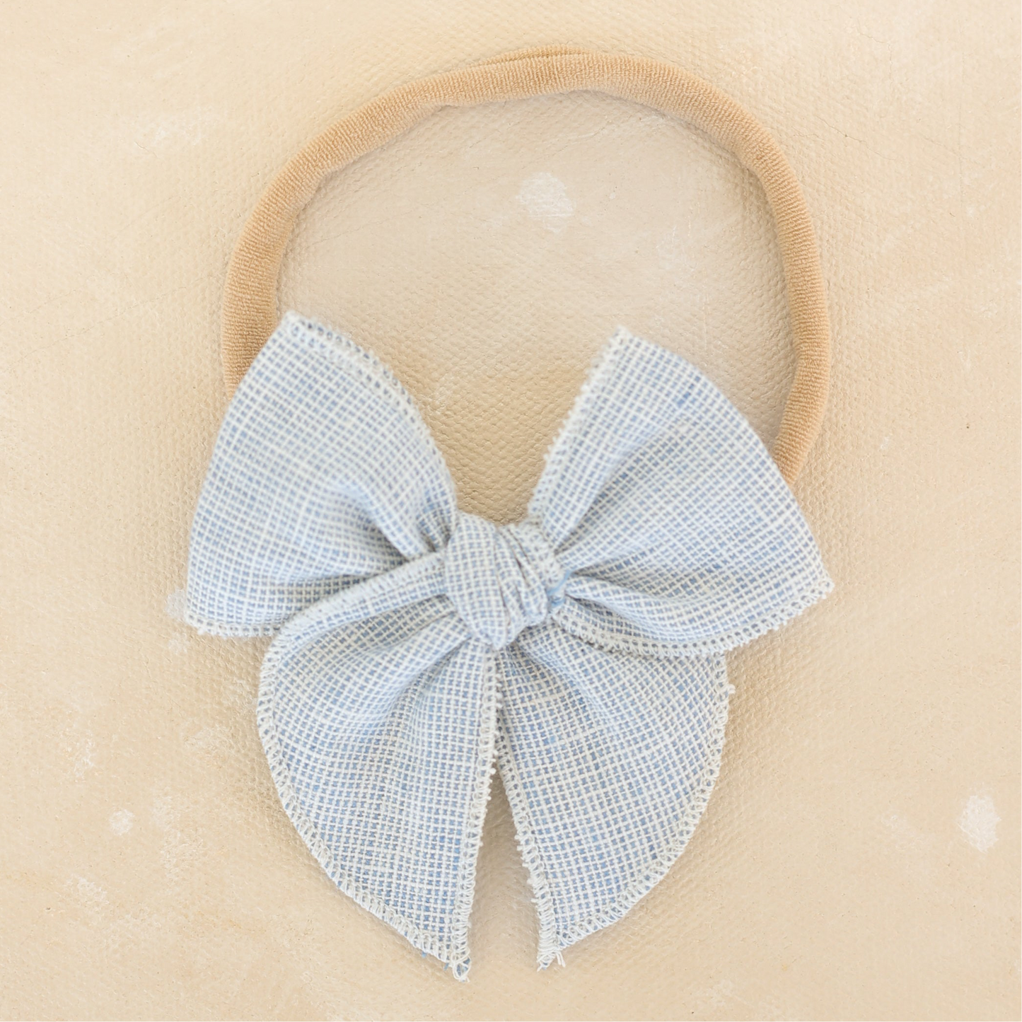 Mini Fleur Bow Headband // Sky