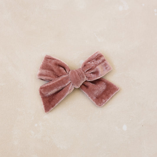Petite Classic Bow Clip // Rosewater