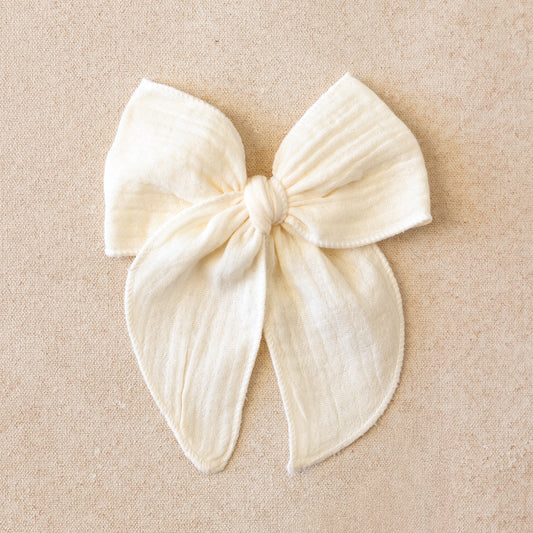 Fleur Bow Clip // Buttercream