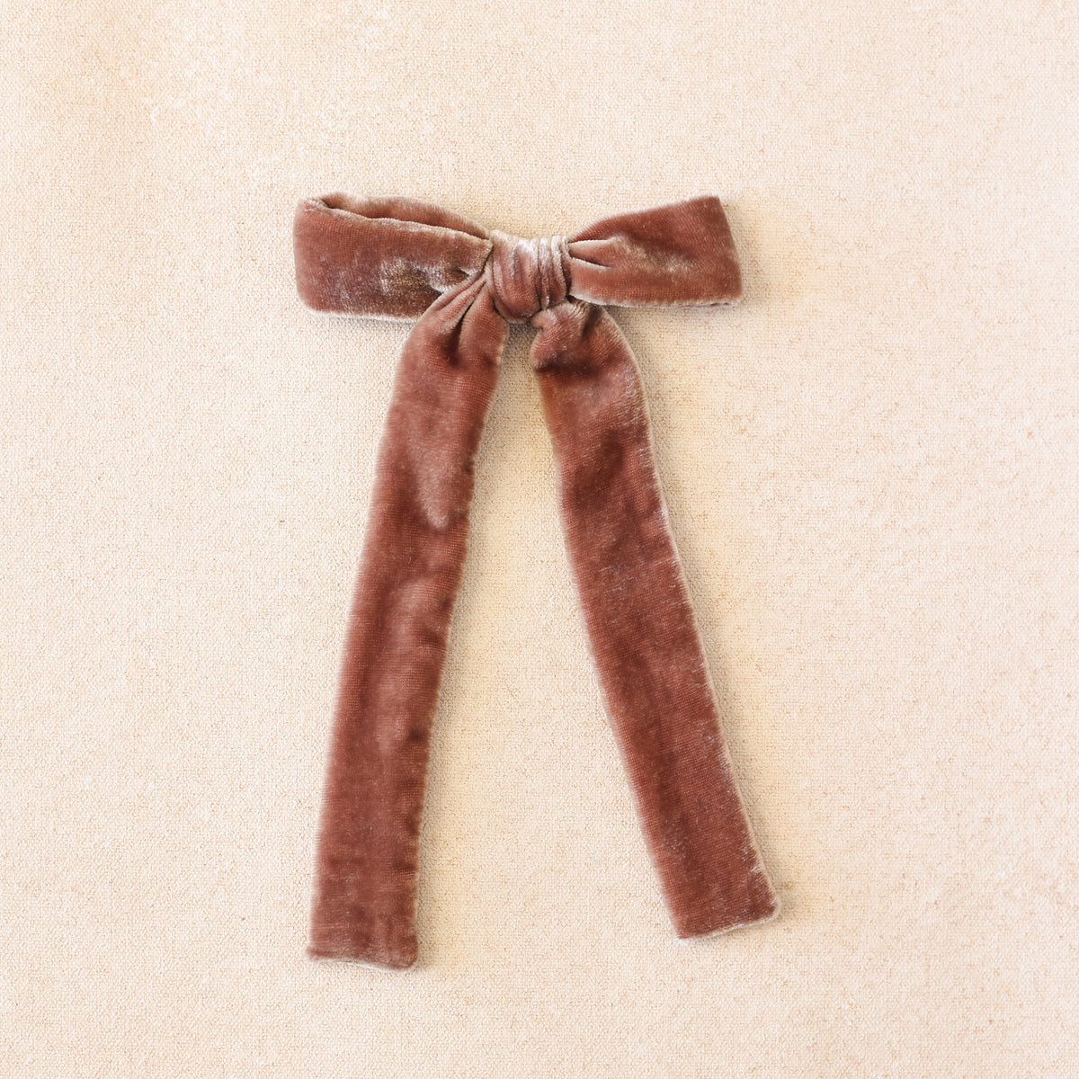 Oversized Velvet Sunday Bow Clip// Chestnut (Small Batch Release)