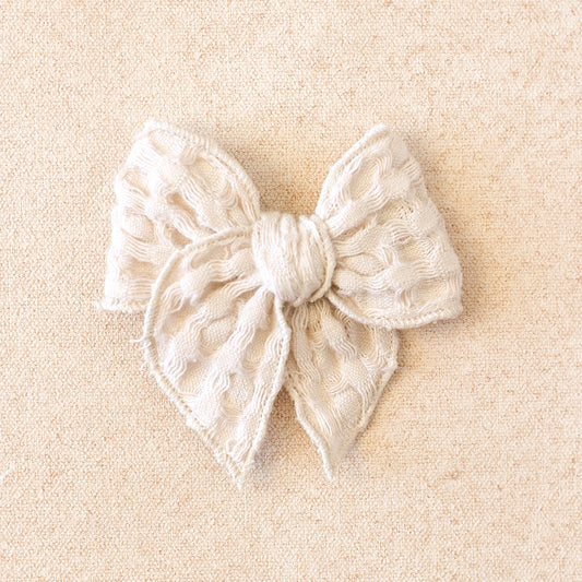 Mini Fleur Bow Band or Clip // Celeste