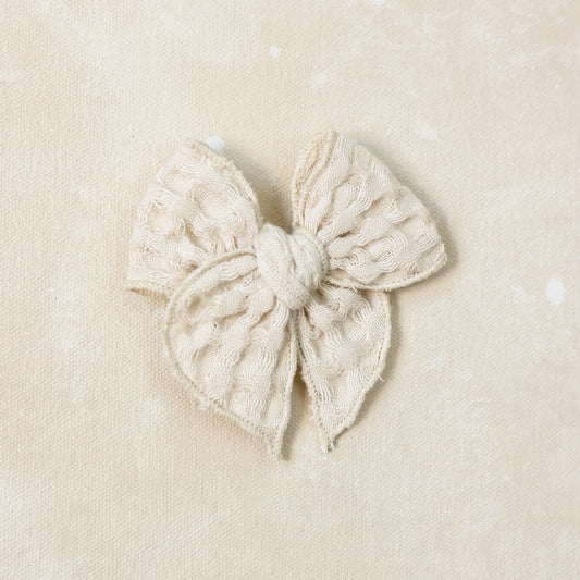 Mini Fleur Bow Clip // Celeste