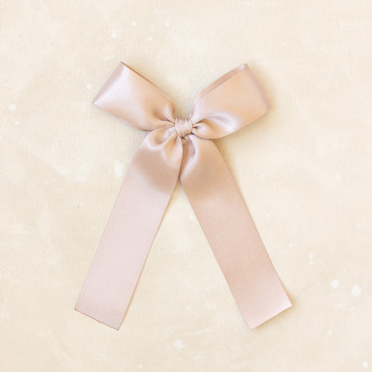 Oversized Sunday Bow Clip // English Rose