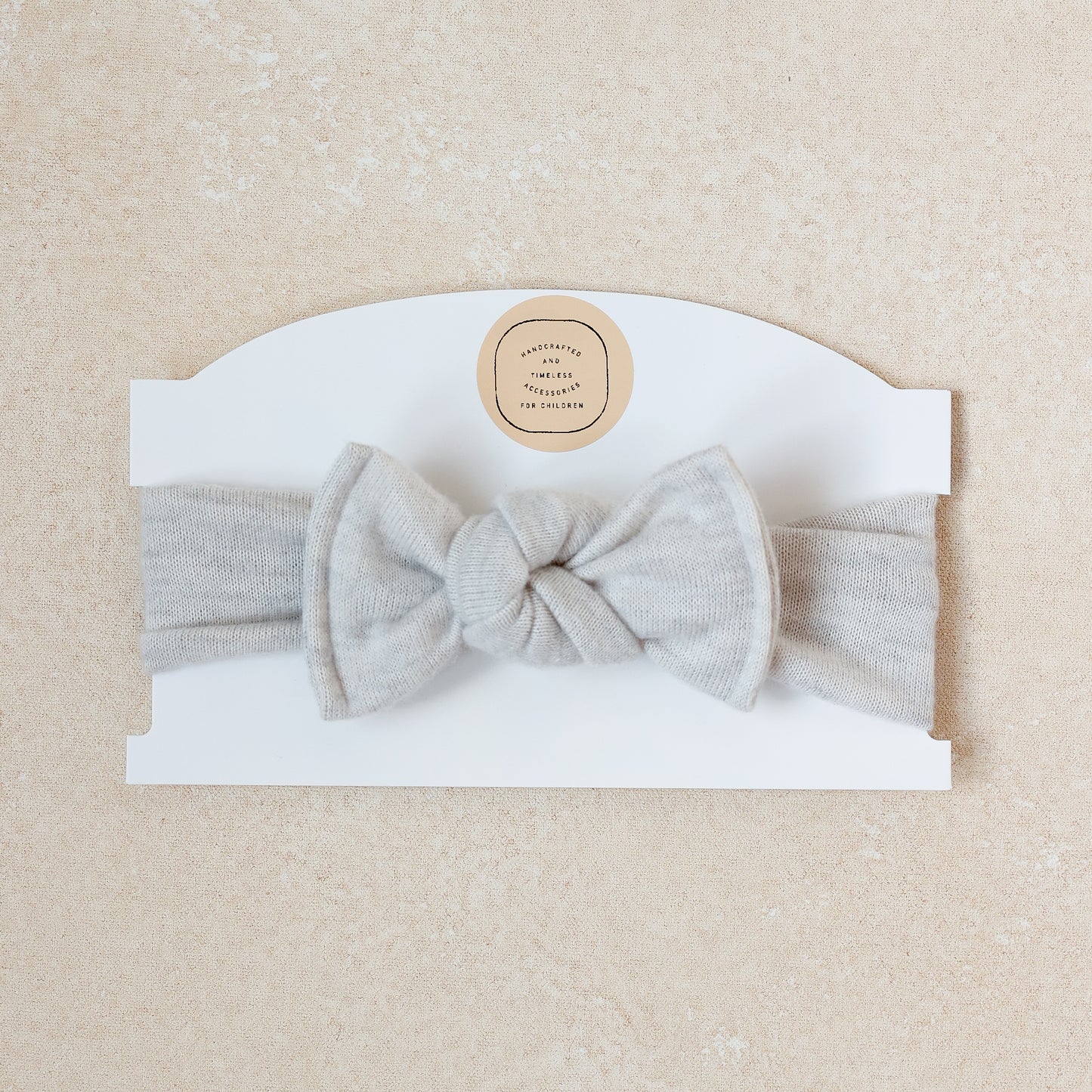 Baby Girl Headwrap Bow • Jersey Grey • Handmade Newborn Hair Accessory (Copy)