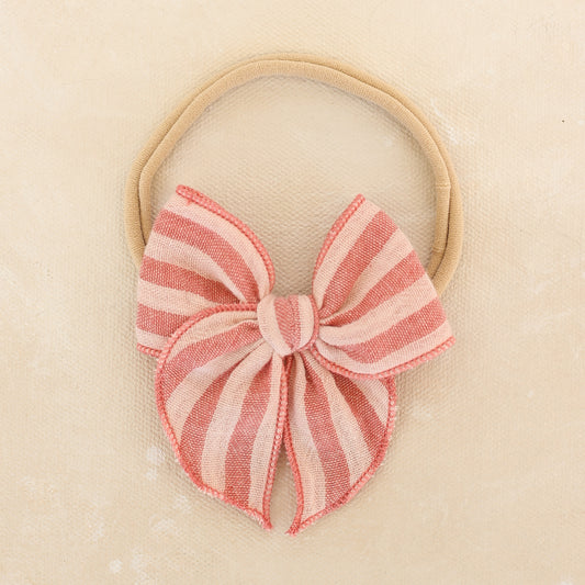 Mini Fleur Bow Headband // Clementine