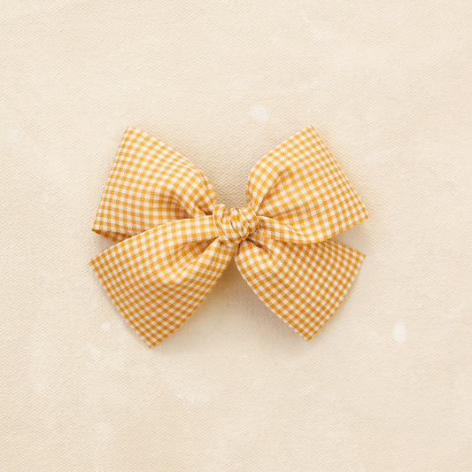 Oversized Classic Bow Clip // Sunflower