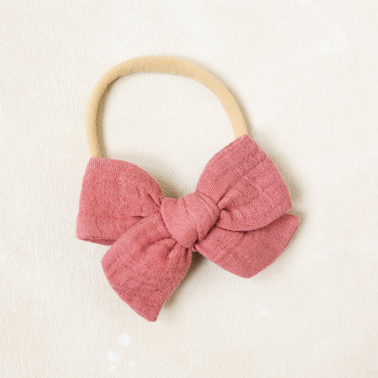 Explorer Bow Headband // Heirloom Petal
