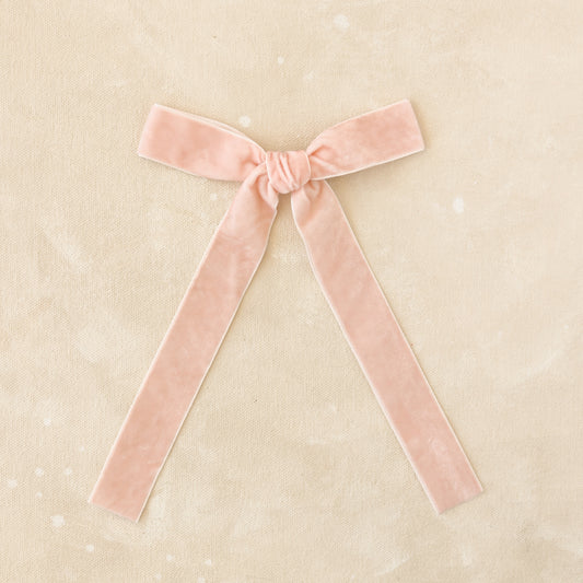 Oversized Sunday Bow Clip // Blush