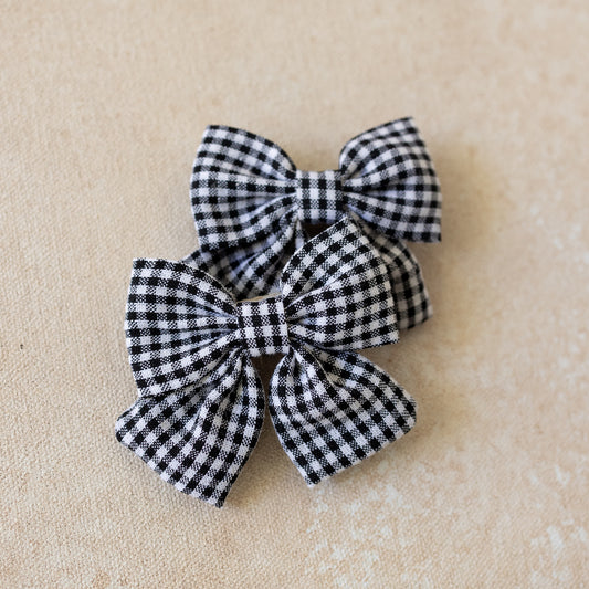 Gingham Bow Clip • Mercantile