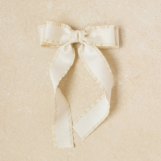 Bow Barrette// Blanche