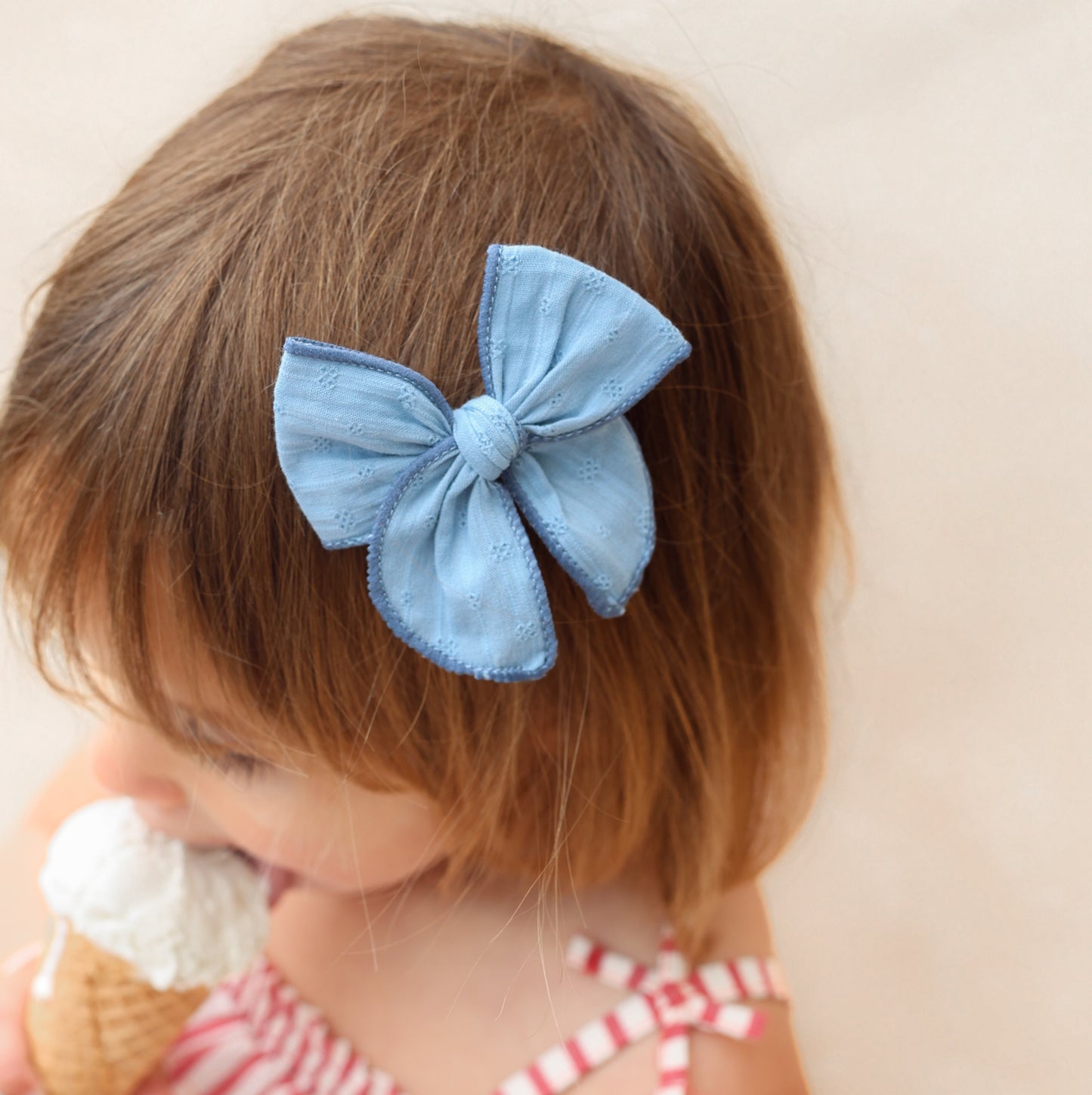 Mini Fleur Bow • Sailor | Baby + Toddler Hair Bow Clip or Headband