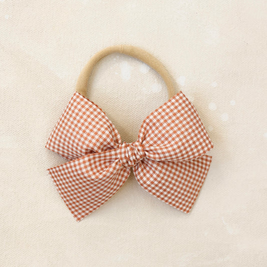 Oversized Classic Bow Headband // Pumpkin