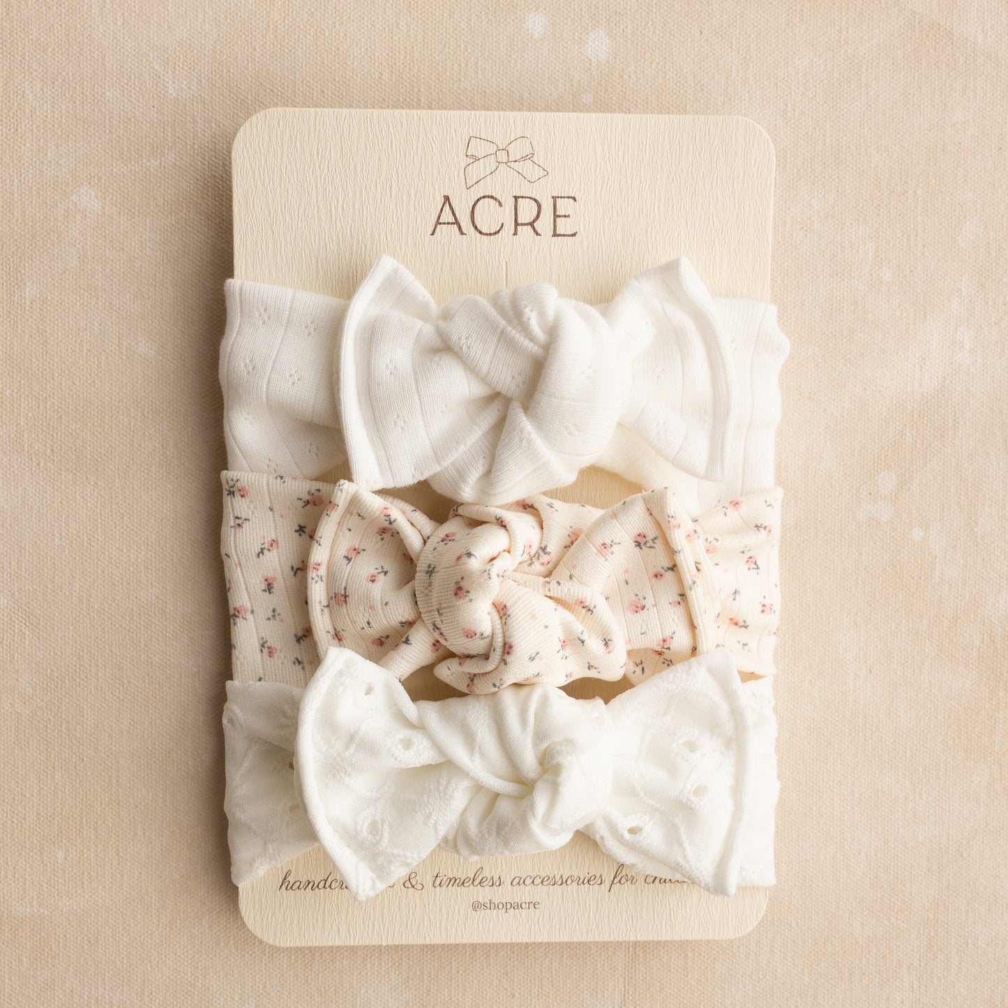 Baby Girl Headwrap Bow Bundle  • Birdie • Handmade Hair Accessory