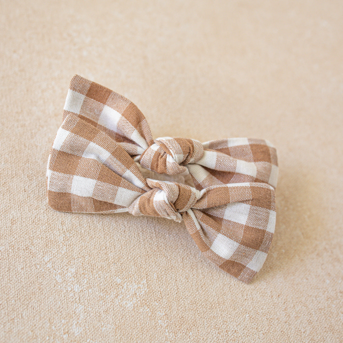 Oversized Knot Bow Clip • Brown Sugar