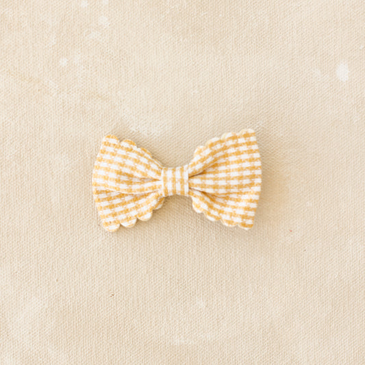 Bitty Gingham Bow Clip // Emilia