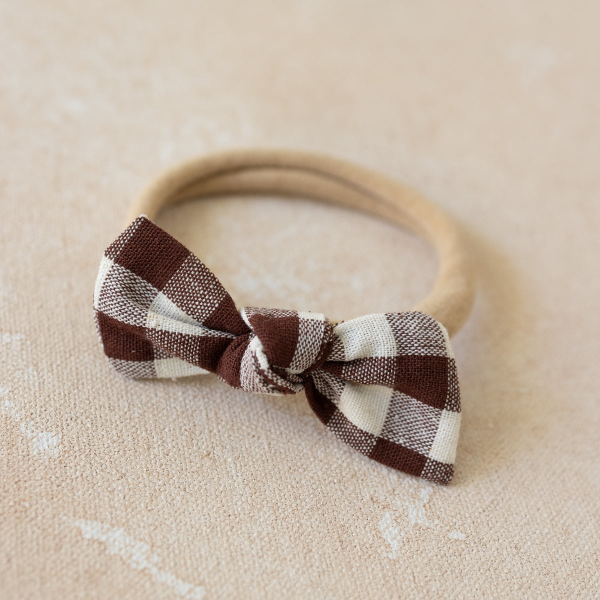 Petite Knot Bow Headband • Heritage Brown