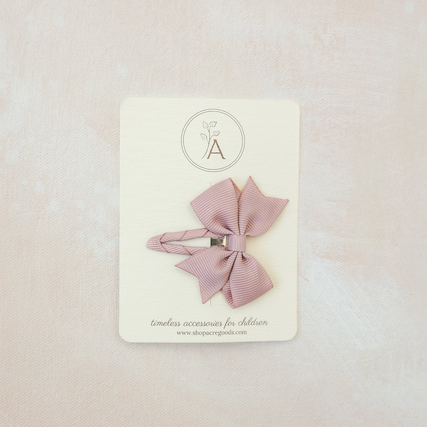 Grosgrain Snap Clip // Mauve