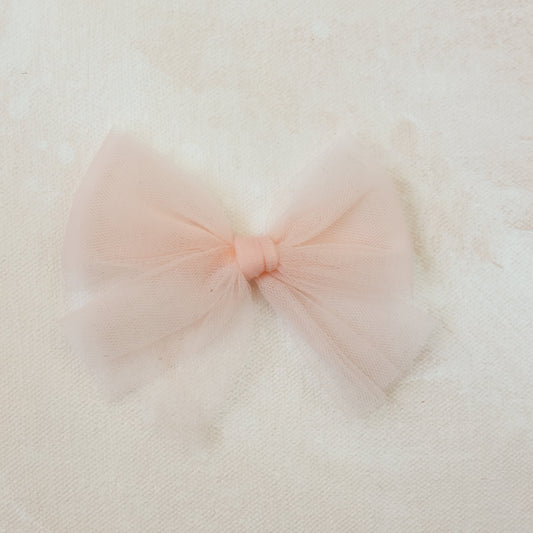 Oversized Classic Bow Clip // Peach