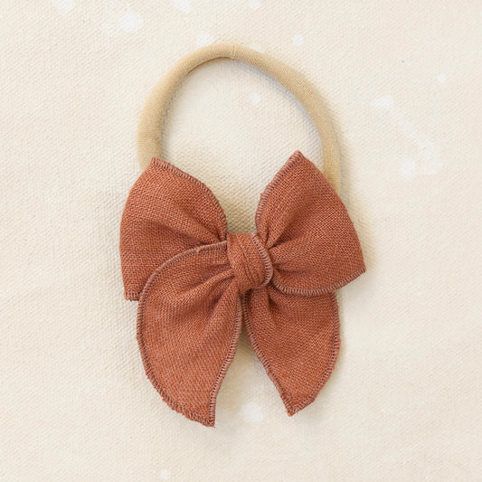 Mini Fleur Bow Headband // Patina