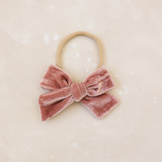 Petite Classic Bow Headband // Rosewater