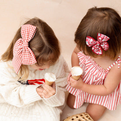 Mini Fleur Bow Clip or Band • Liberty Belle