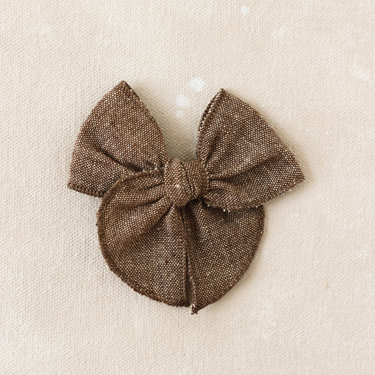 Mini Fleur Bow Clip // Maple