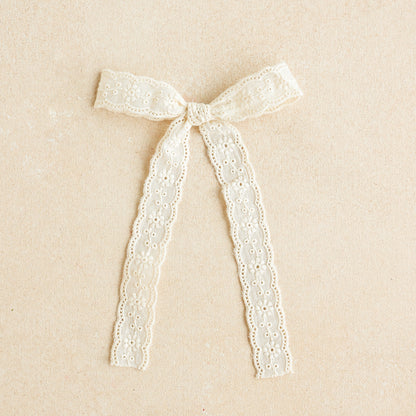Petite Sunday Hair Bow • Heirloom Lace | Toddler + Girls Hair Bow Clip