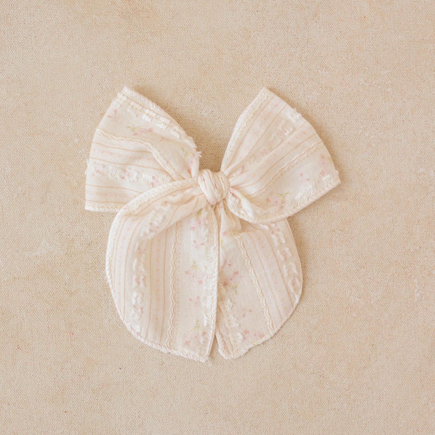Fleur Bow Clip // Swiss Dot