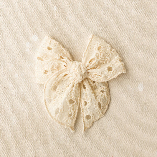 Mini Fleur Bow Clip // Bell
