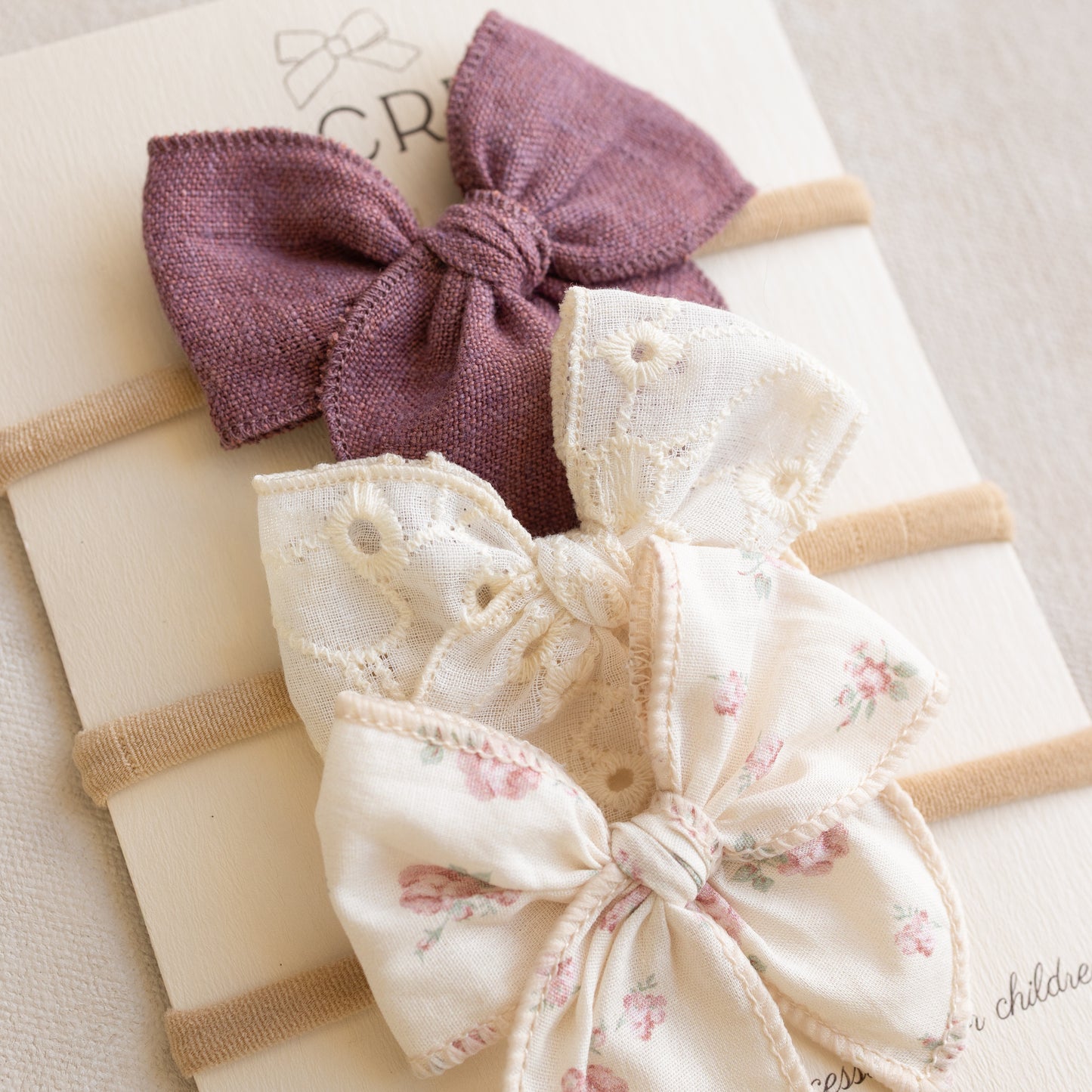 Sweet Beginnings Bow Set • Flora