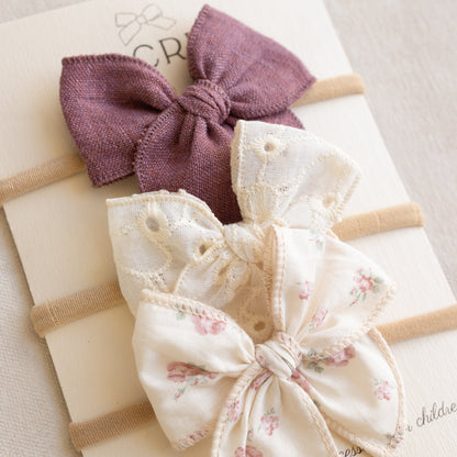 Sweet Beginnings Bow Set • Flora