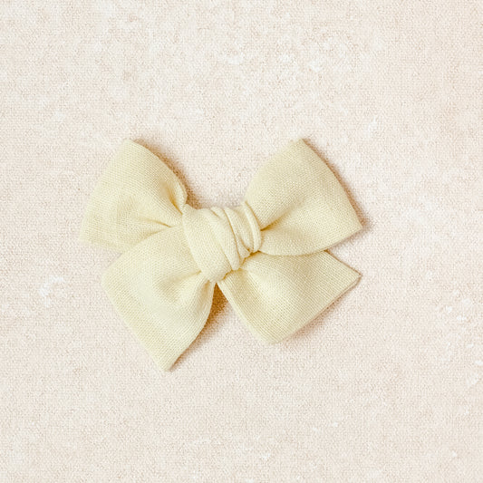 Explorer Baby Bow Clip or Headband • Daffodil