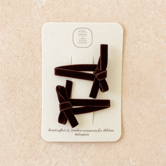 Velvet Snap Clip Set • Clove