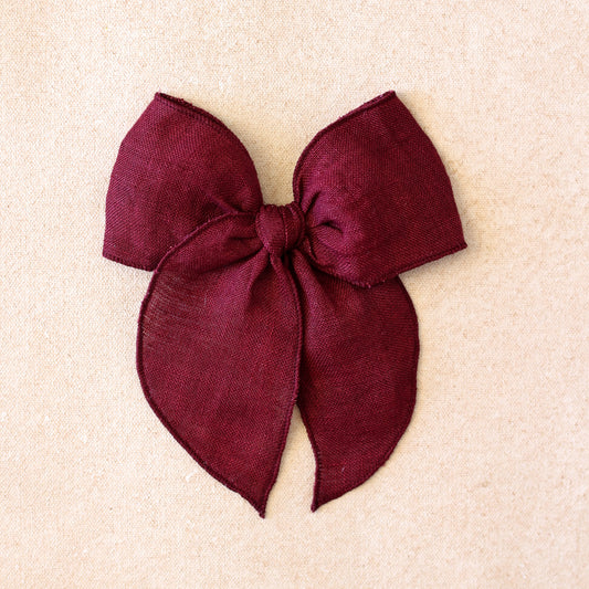 Fleur Bow Clip • Merlot (Small Batch Release)