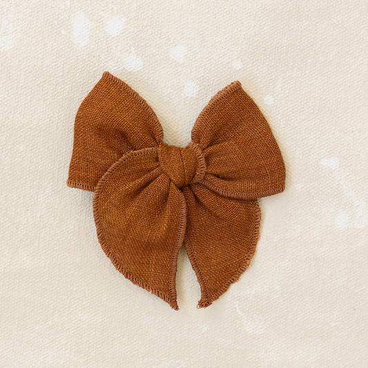 Mini Fleur Bow Headband // Cider