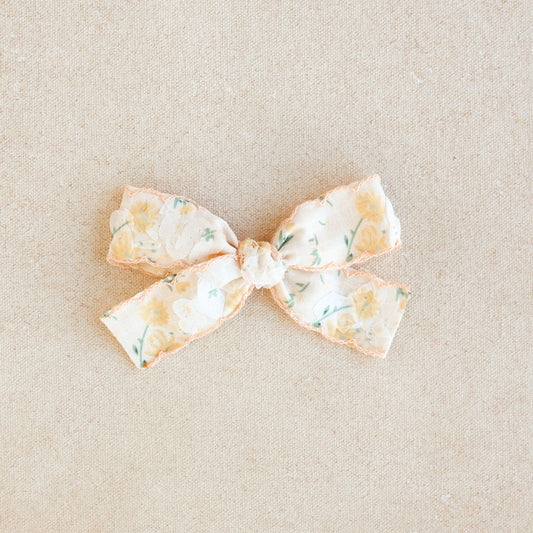 Petite Classic Bow Clip or Band • Clementine (Small Batch Release)