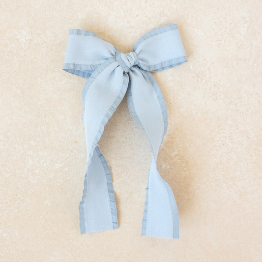 Oversized Sunday Hair Bow • Heirloom Blue (Small Batch Release)