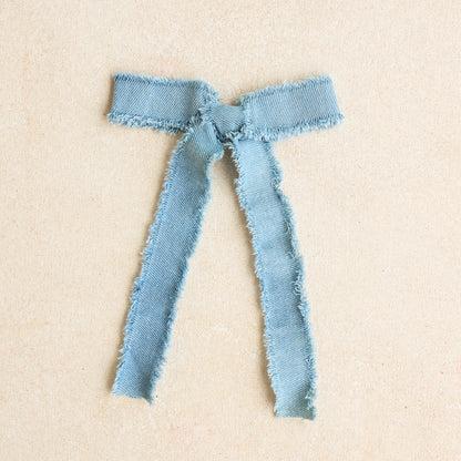 Petite Sunday Hair Bow • Blue Jean Baby | Toddler + Girls Hair Bow Clip (Small Batch Release)