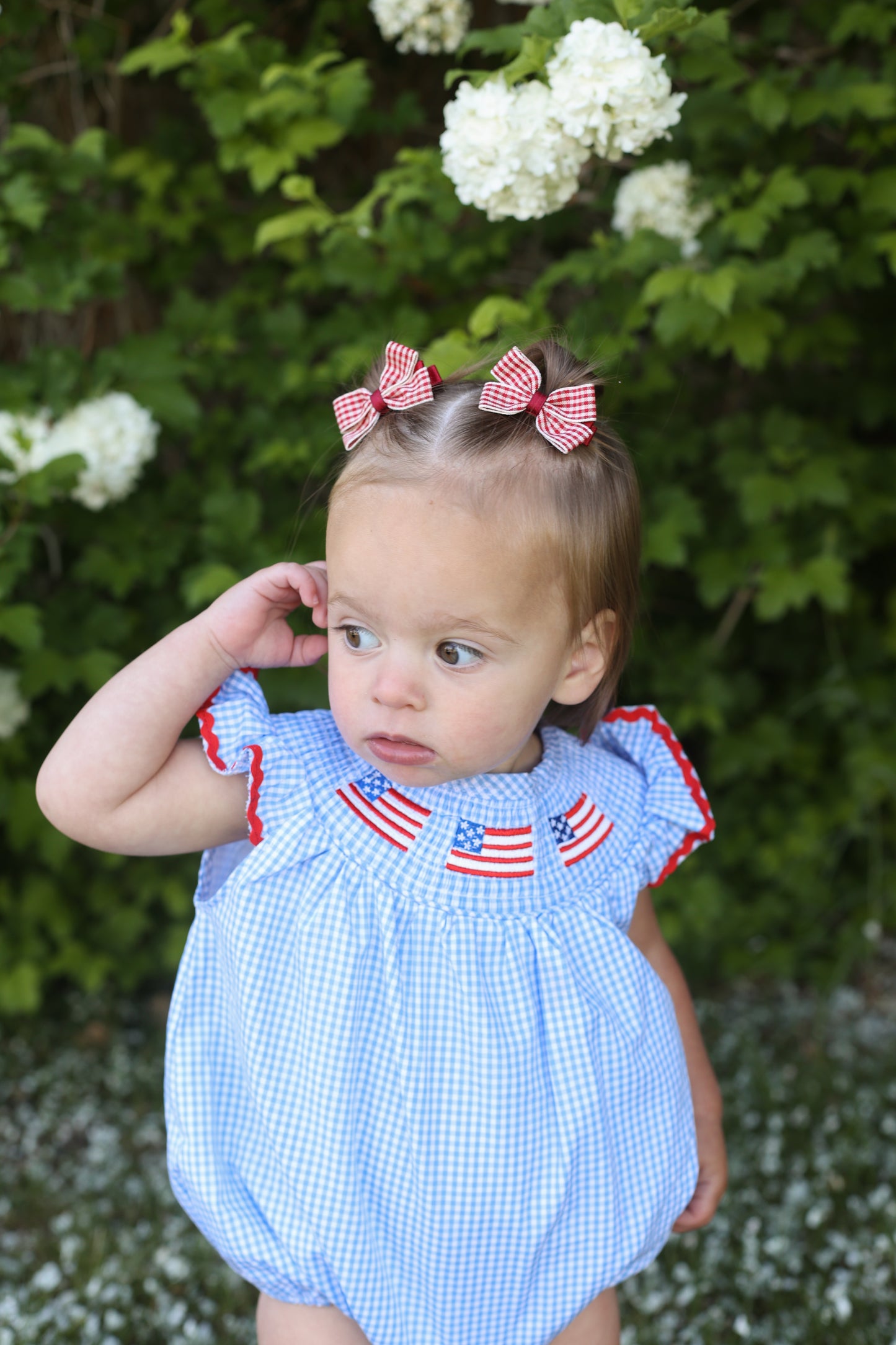 Gingham Bow Clip // Liberty