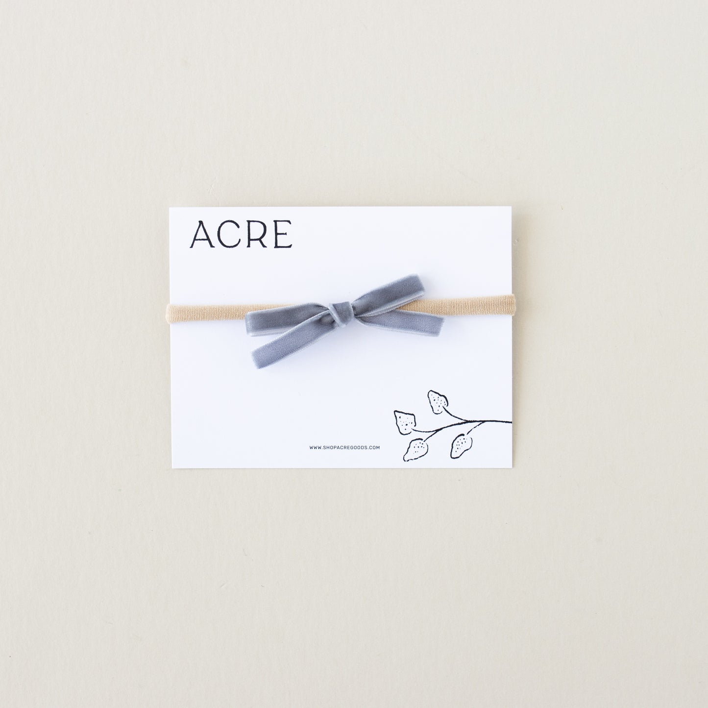 Velvet infant bow // Schooner