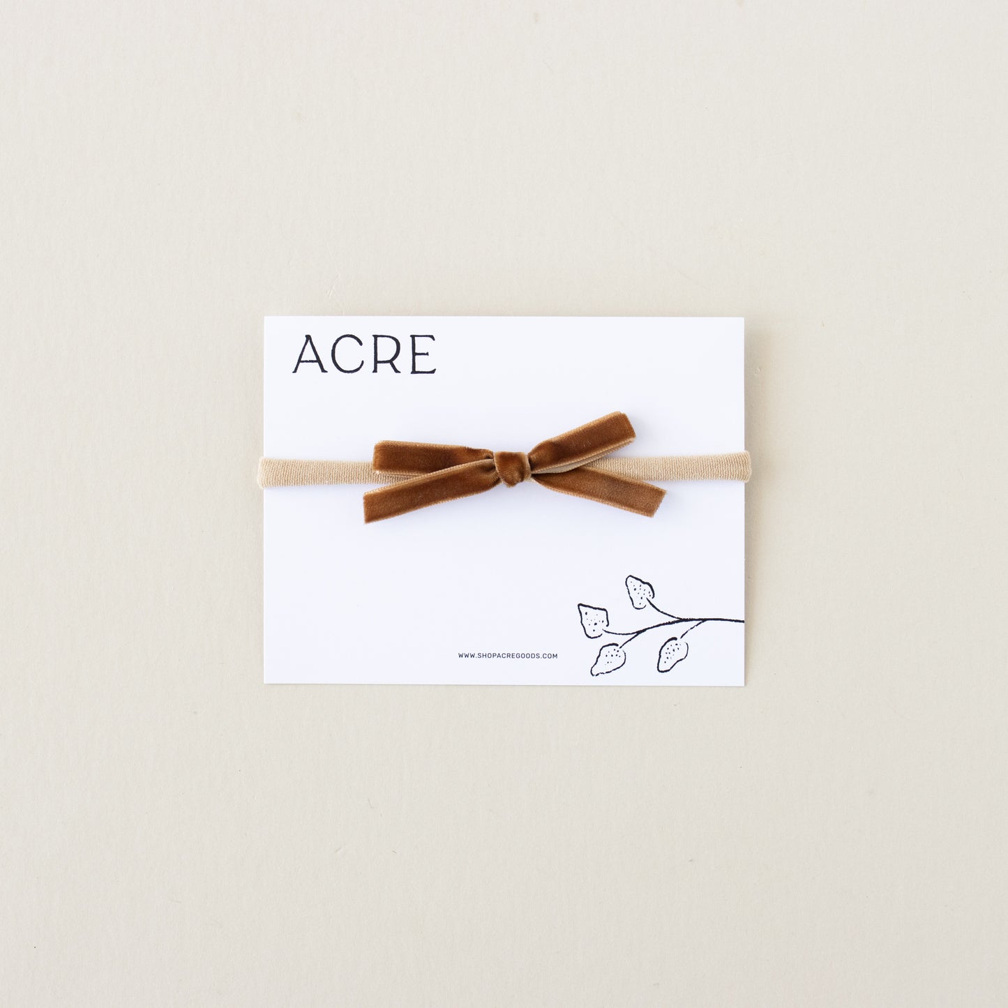 Velvet infant bow // Teddy