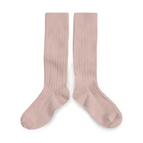 Ribbed Knee Socks // Vieux Rose