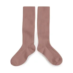 Ribbed Knee Socks // Praline