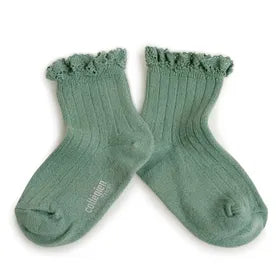 Ruffle Ankle Socks // Céladon